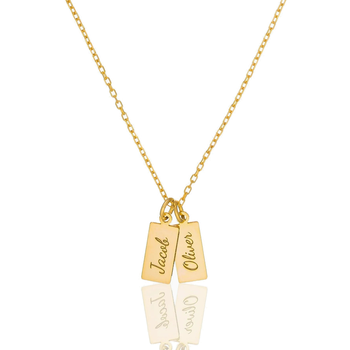 Bar pendant name necklace