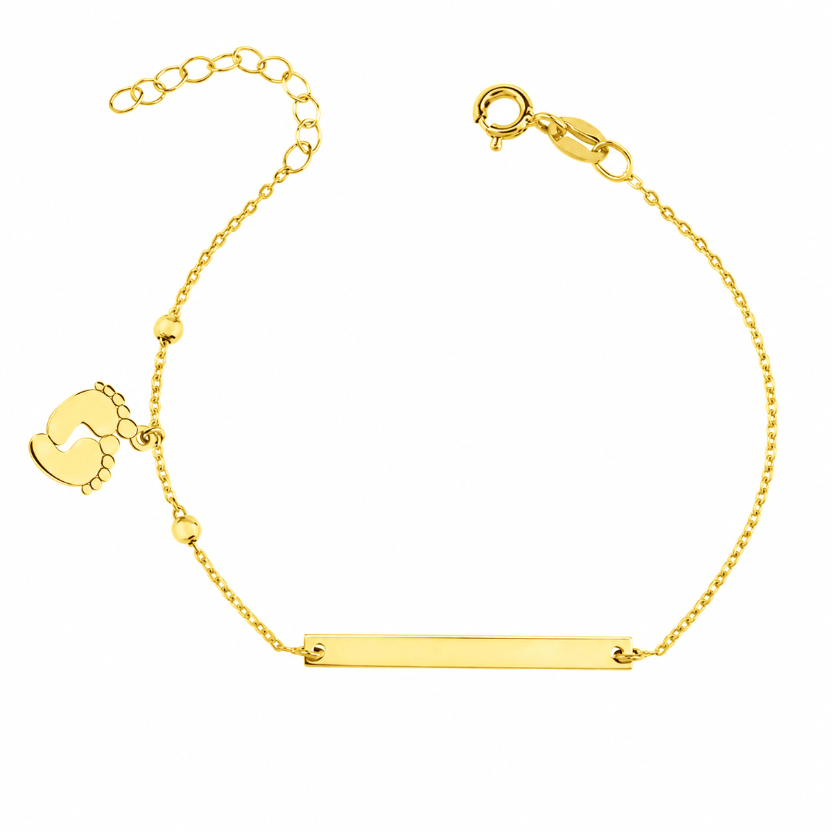 ID Armband mit Platte und Babyfuß Choker - OTANTO