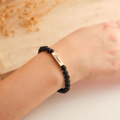 ID Perlen Partnerarmband mit Gravur