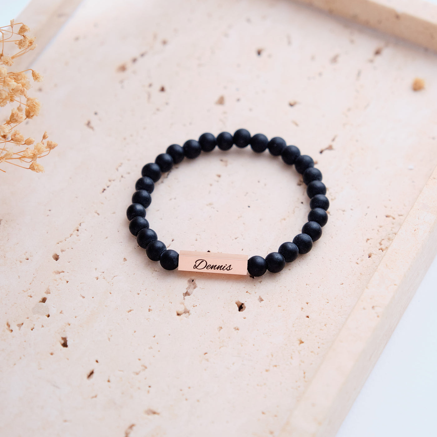 ID Perlen Partnerarmband mit Gravur