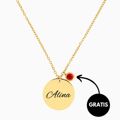 Birthstone Name Necklace