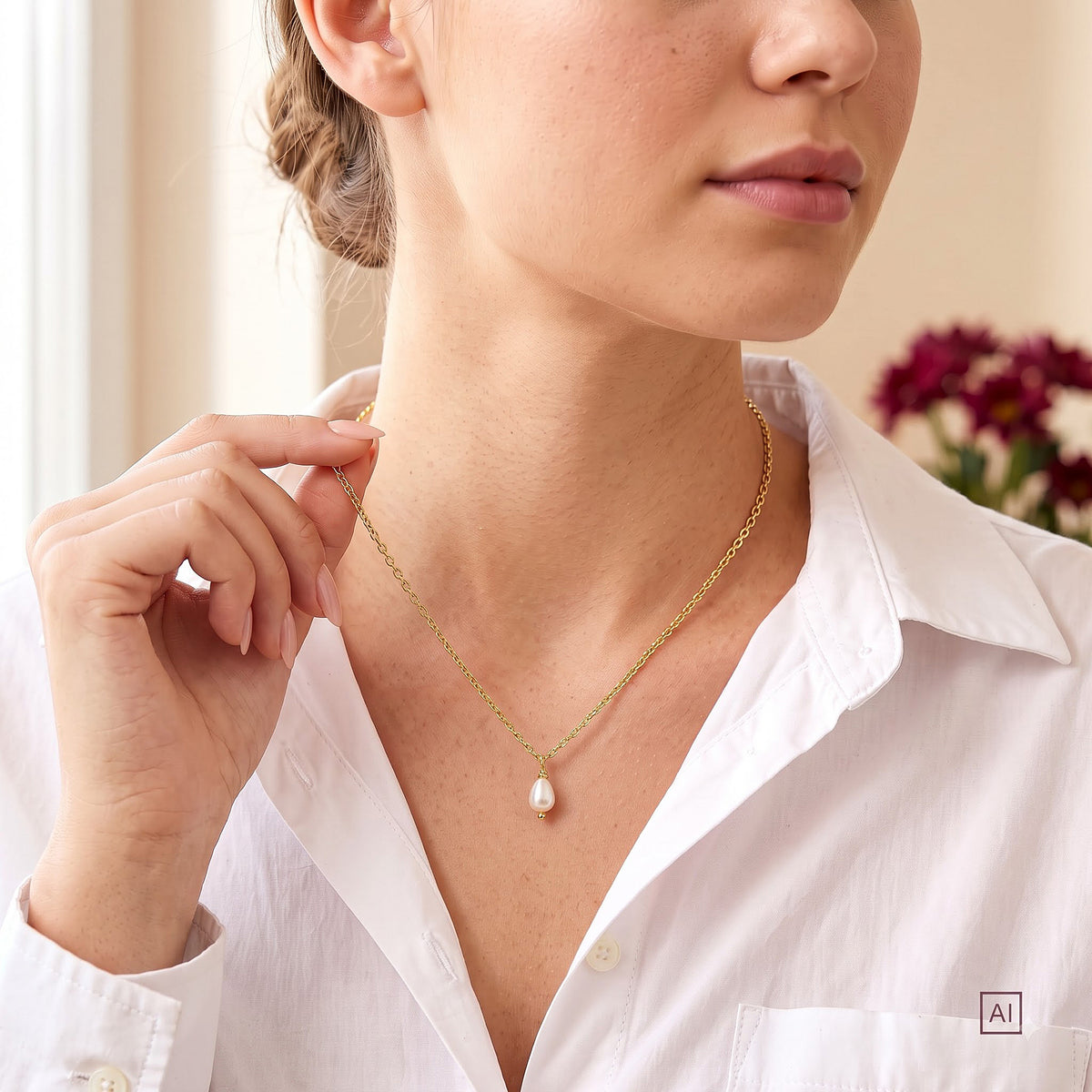 Perla Goccia Necklace