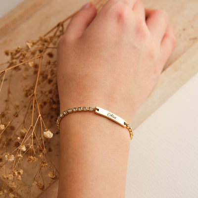 Tennis Partnerarmband mit Gravur