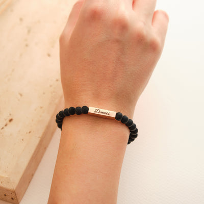 ID Perlen Partnerarmband mit Gravur