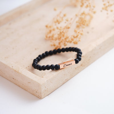 ID Perlen Partnerarmband mit Gravur