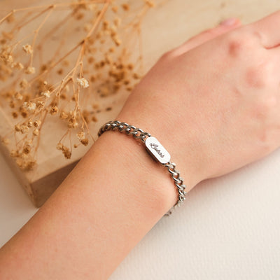 Cuban Partnerarmband mit Gravur - OTANTO