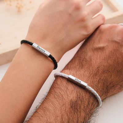 Magnetische Partnerarmbänder mit Gravur - OTANTO