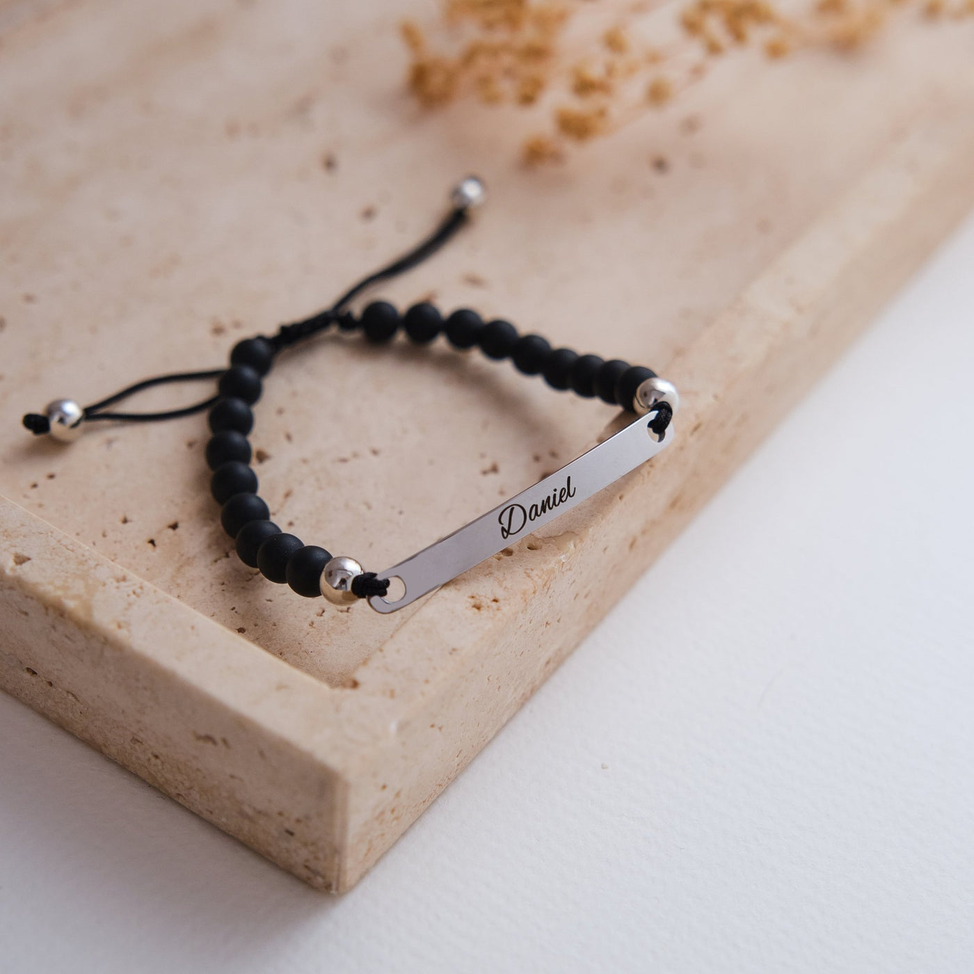 Partnerarmband mit schwarzen Perlen - OTANTO