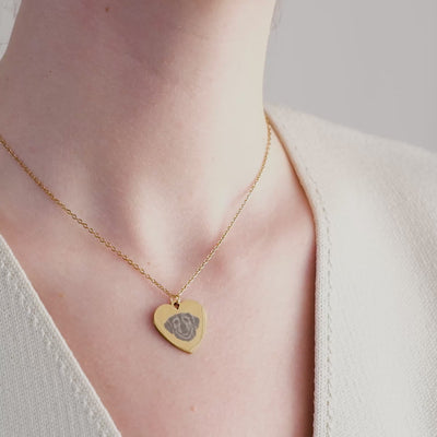 Pet Engraving Heart Necklace