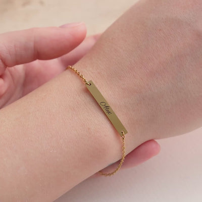 Bar Partnerarmband mit Gravur