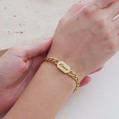 Silver Couple bracelet with engraving