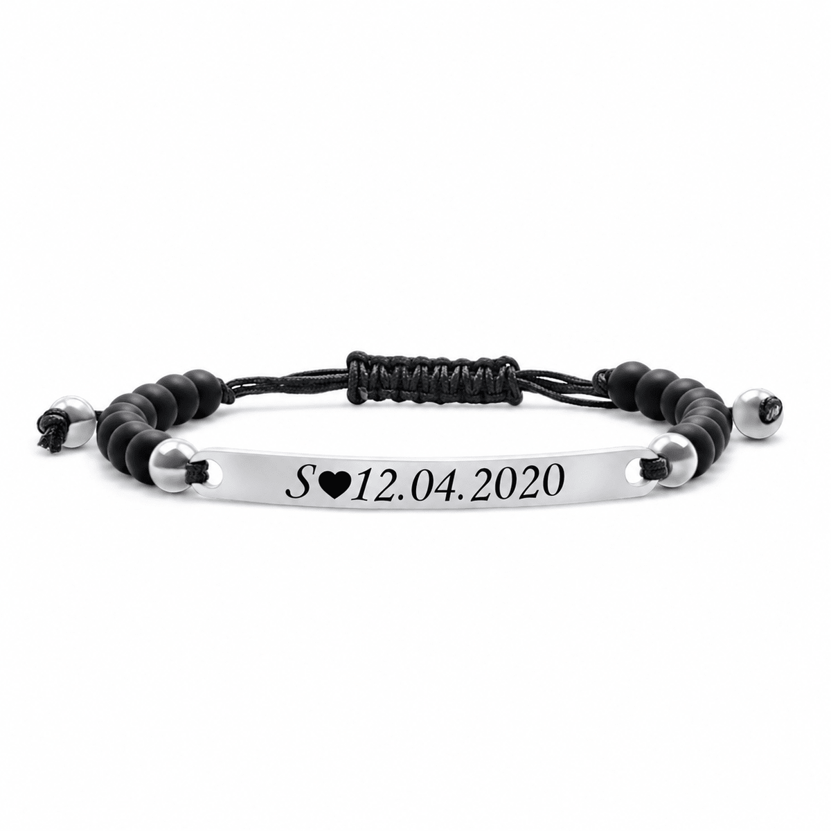 Silber Perlenarmband mit Gravur - OTANTO